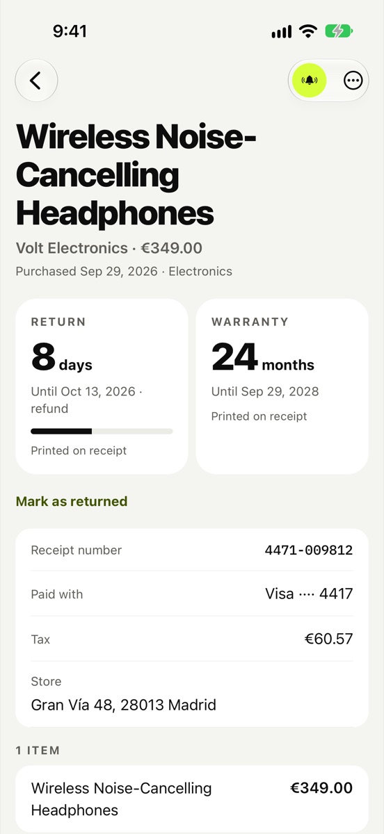 Headphones with eight days left to return and a two-year warranty